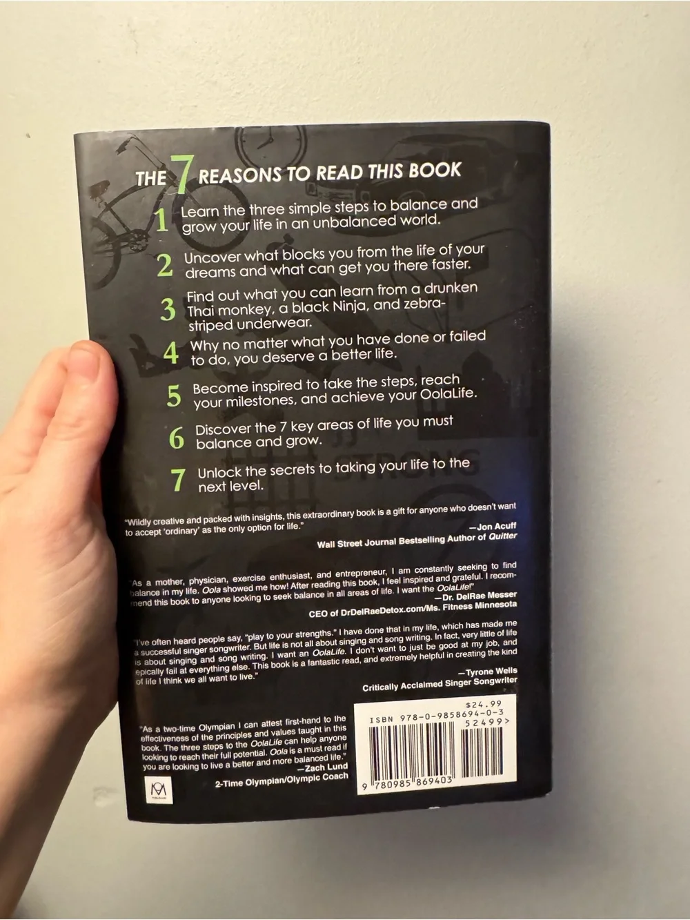 Find Balance — Black and Green Self-Help Book by